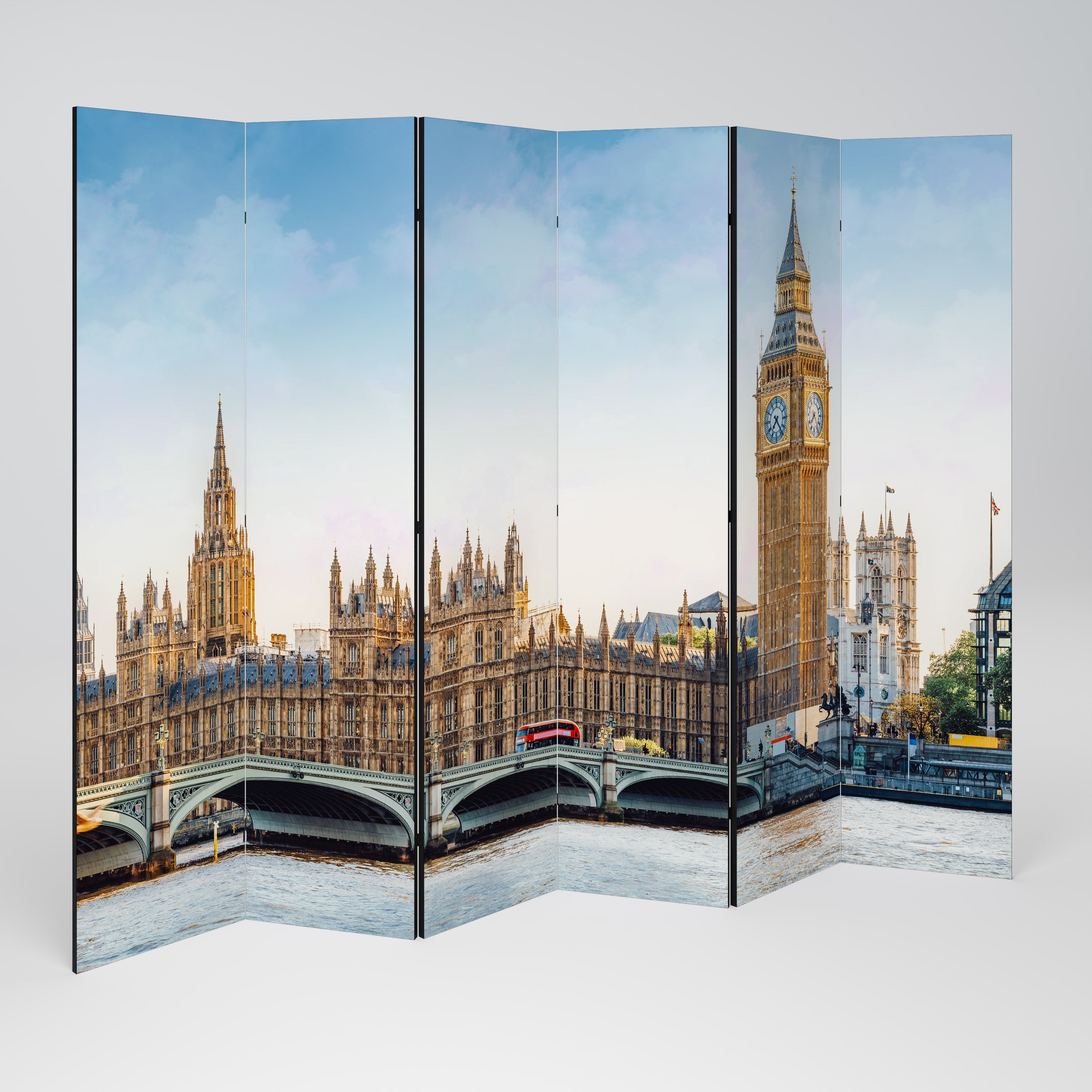ZEITLOSE LONDON-ELEGANZ Dekorativer 6-teiliger Raumteiler