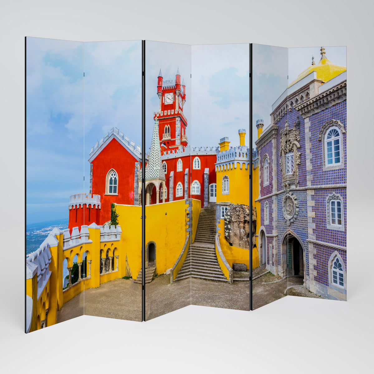 COLORFUL CASTLE CORRIDORS 6-teiliger Paravent