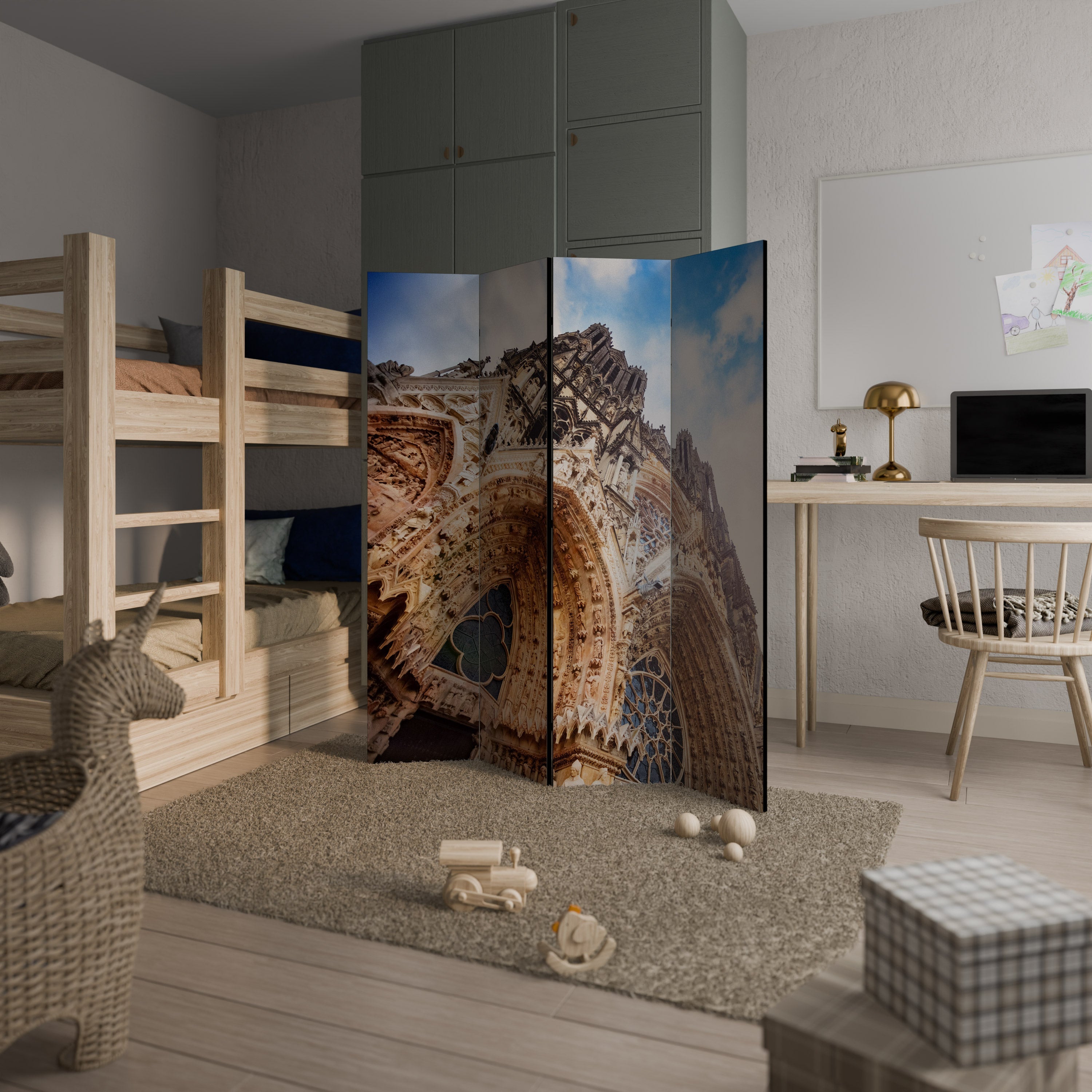 MYSTICAL ANGLES REVEALED Dekorativer 4-teiliger Raumteiler