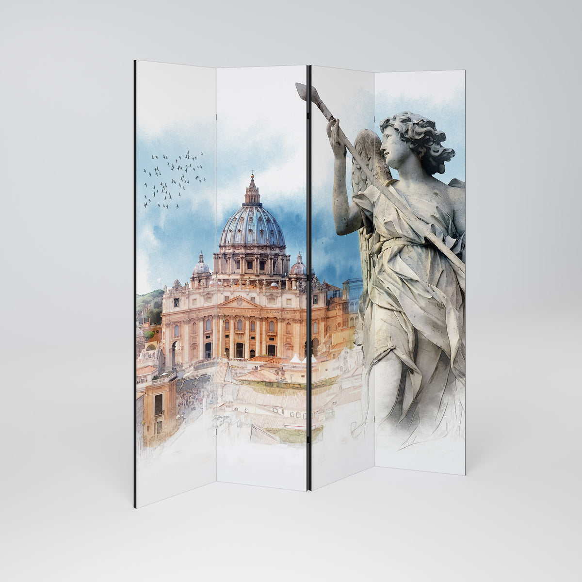 MYSTICAL CITYSCAPE RELIC 4-teiliger Paravent