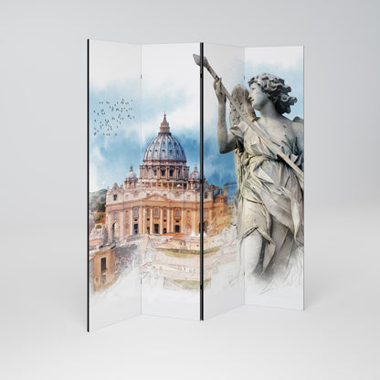 MYSTICAL CITYSCAPE RELIC 4-teiliger Paravent