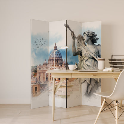 MYSTICAL CITYSCAPE RELIC 4-teiliger Paravent