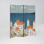 COASTLAND VILLAGE 4-teiliger Paravent