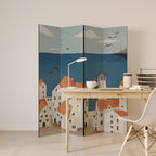 COASTLAND VILLAGE 4-teiliger Paravent