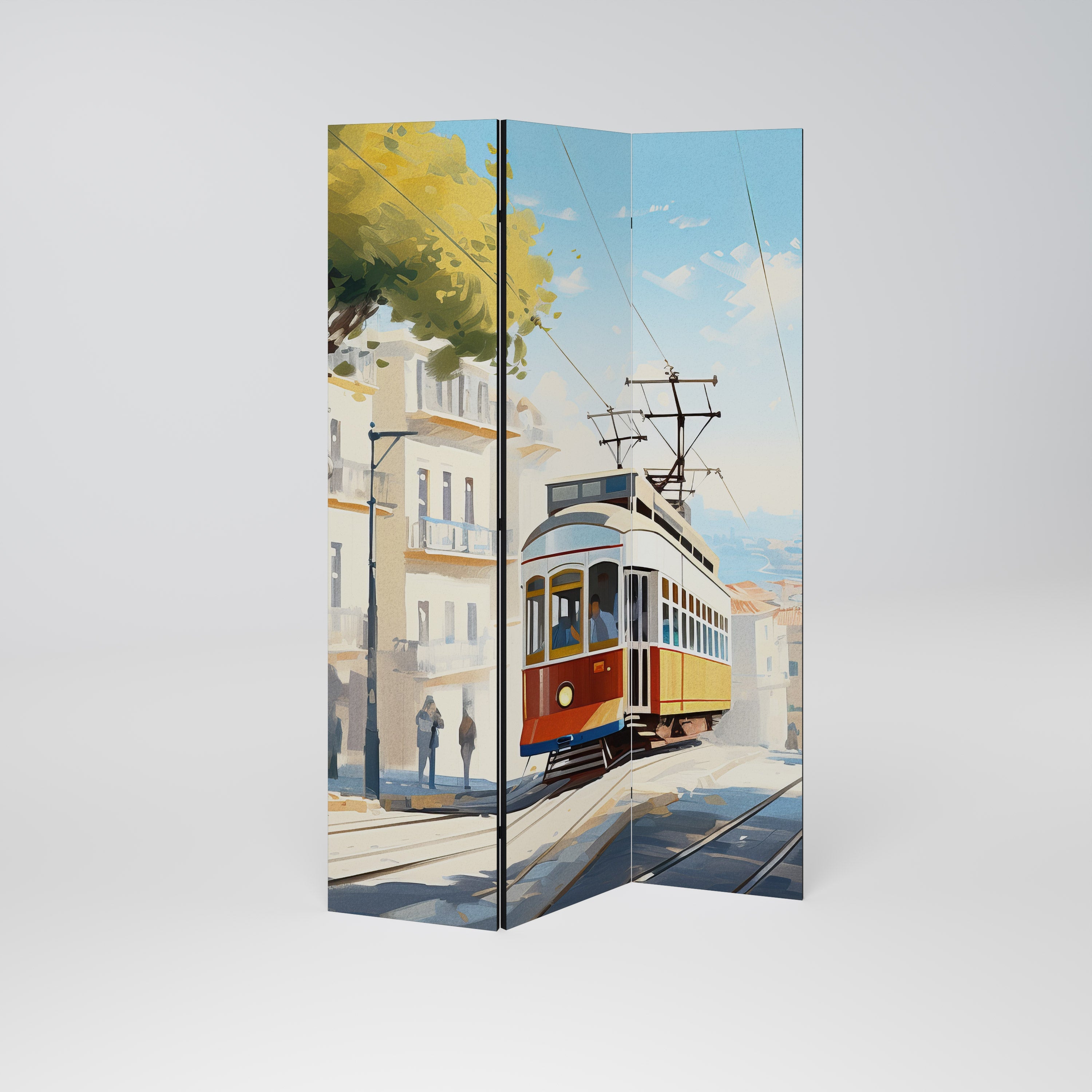 TRAMWAY DREAMSCAPE Dekorativer 3-teiliger Raumteiler