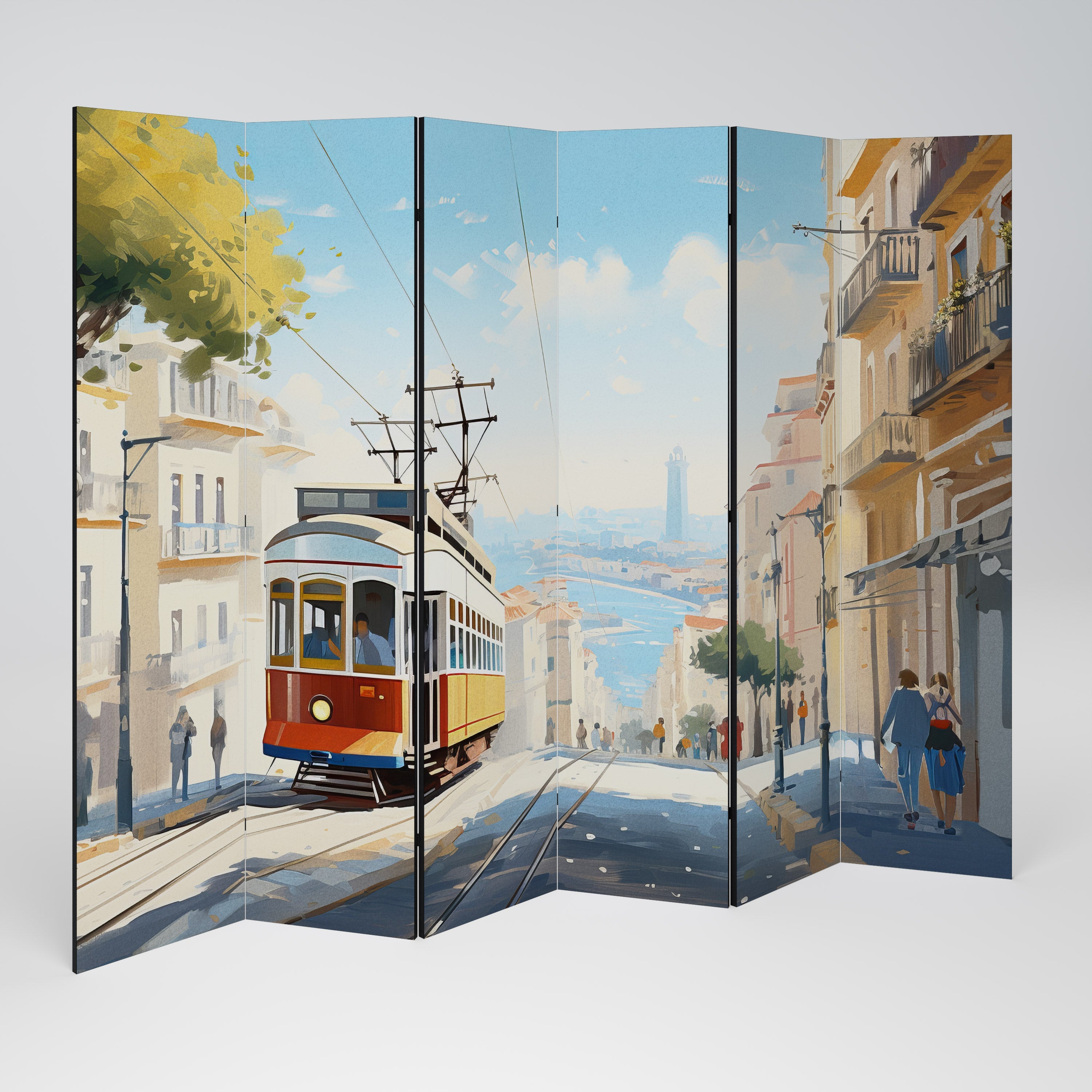 TRAMWAY DREAMSCAPE Dekorativer 6-teiliger Raumteiler