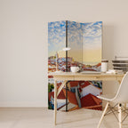 ROOFTOP RADIANCE Dekorativer Paravent - 3-teilig