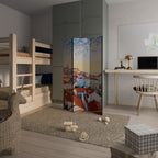 ROOFTOP RADIANCE Dekorativer Paravent - 3-teilig