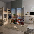 ROOFTOP RADIANCE Dekorativer Paravent - 4-teilig