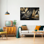 MYSTIC GOLD LEAVES Selbstklebendes Horizontal-Poster