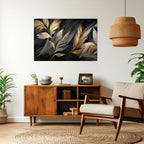 MYSTIC GOLD LEAVES Selbstklebendes Horizontal-Poster