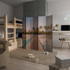 SUNSET SANDSCAPE JOURNEY Dekorativer Paravent - 5-teilig