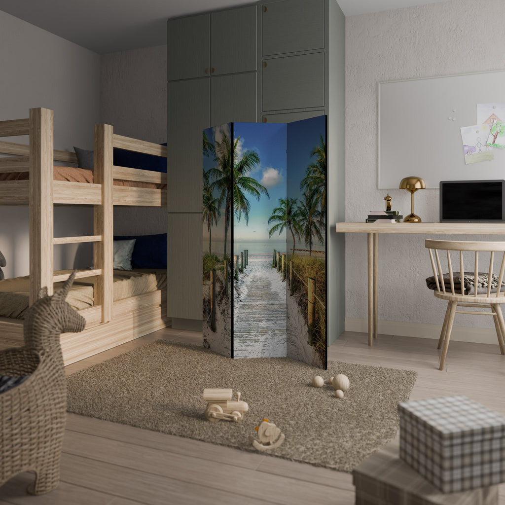 BREEZY COASTAL RETREAT Dekorativer 3-teiliger Raumteiler