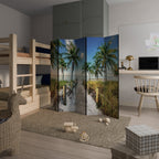 BREEZY COASTAL RETREAT Dekorativer Paravent - 5-teilig