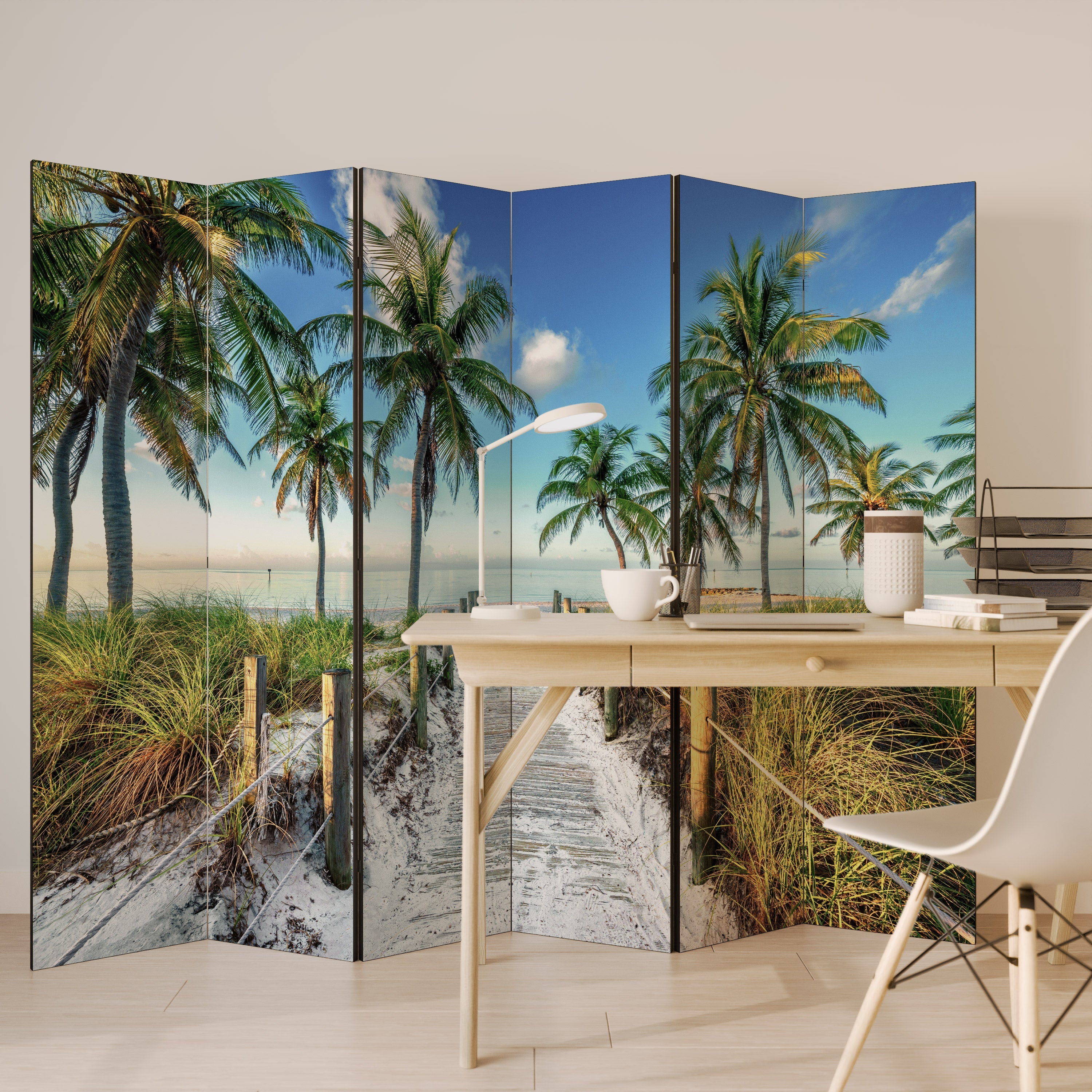 BREEZY COASTAL RETREAT Dekorativer 6-teiliger Raumteiler
