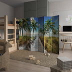 BREEZY COASTAL RETREAT Dekorativer Paravent - 6-teilig