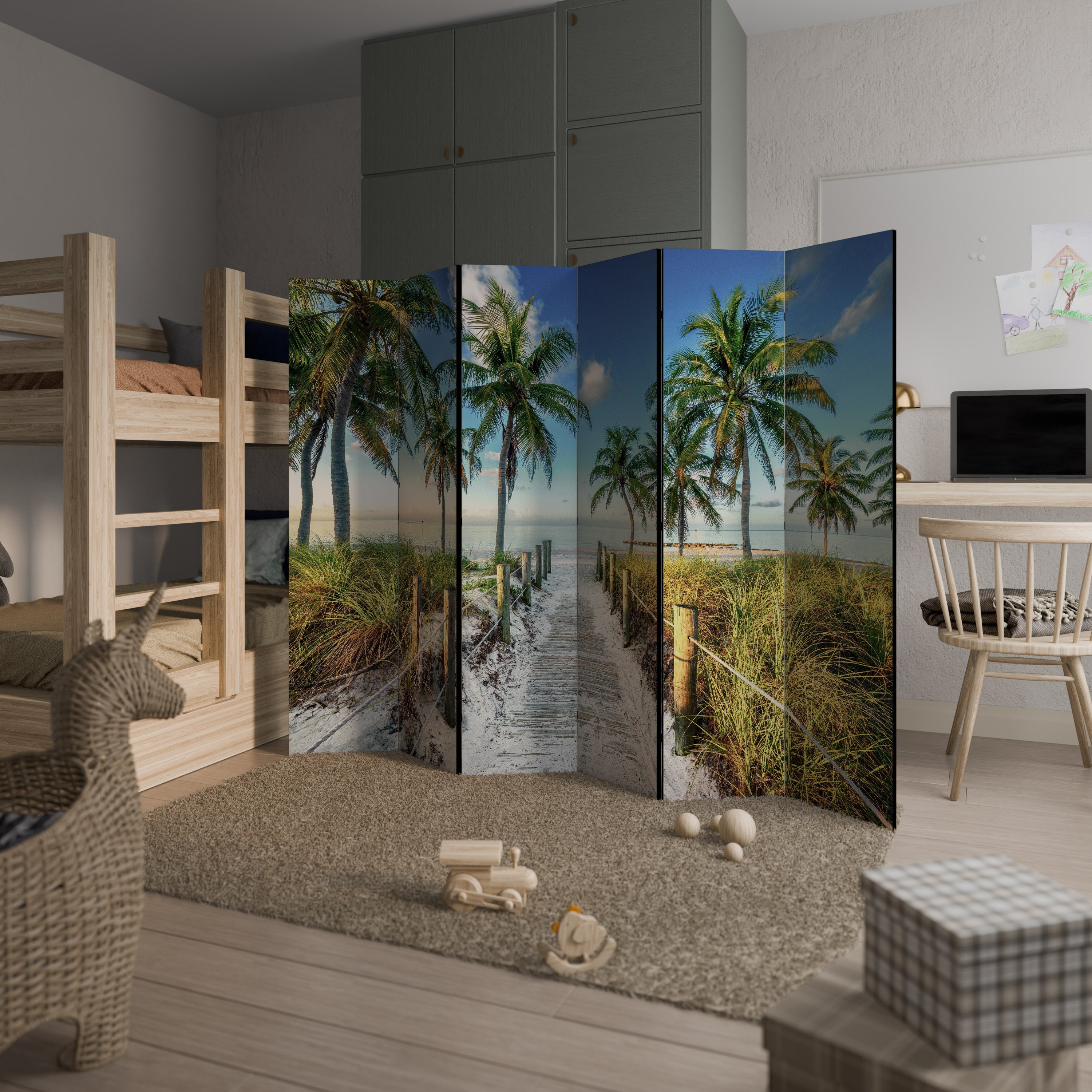 BREEZY COASTAL RETREAT Dekorativer 6-teiliger Raumteiler