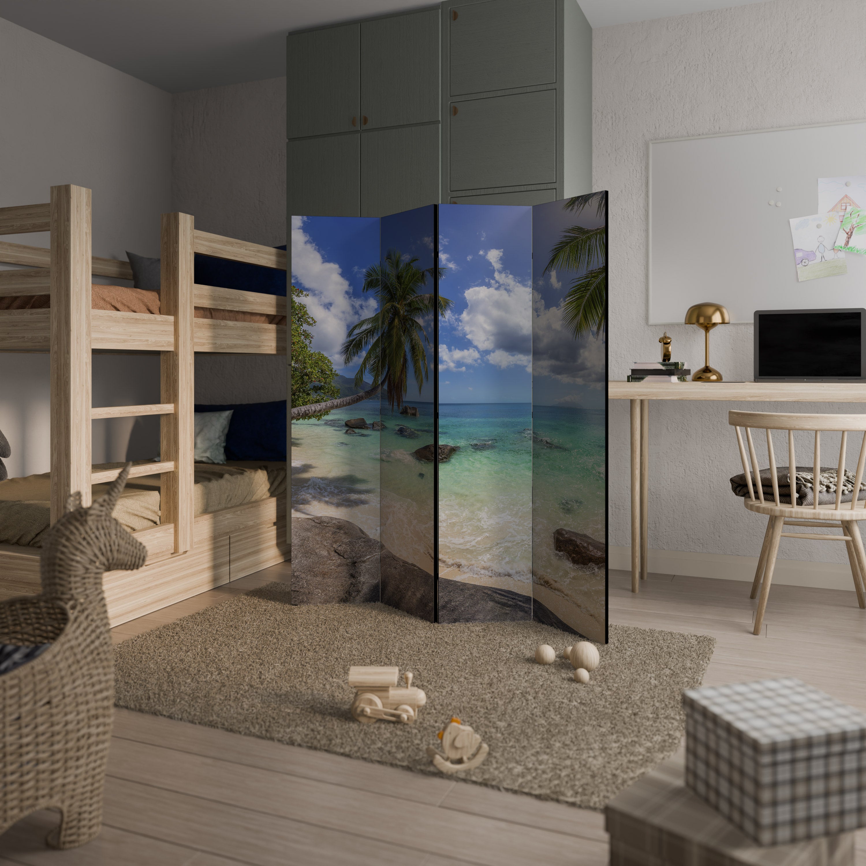OASIS OF CALM 4-Panel Room Divider