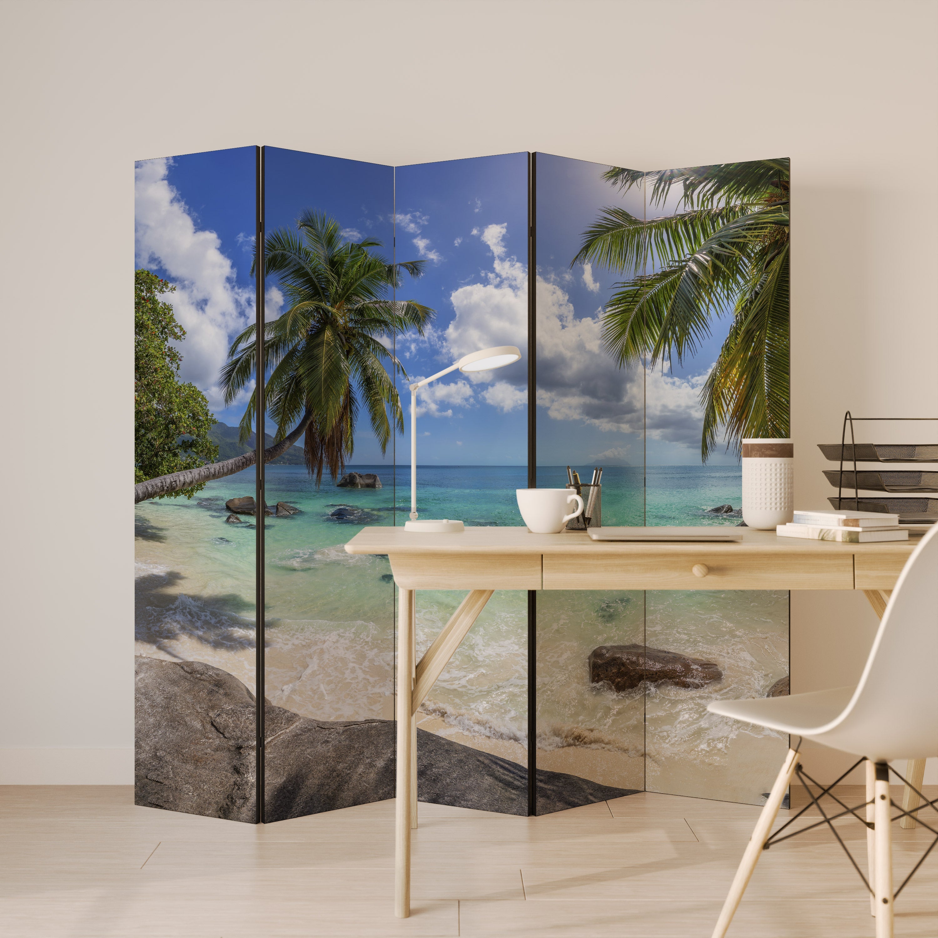 OASIS OF CALM Decorative 5-Panel Room Divider