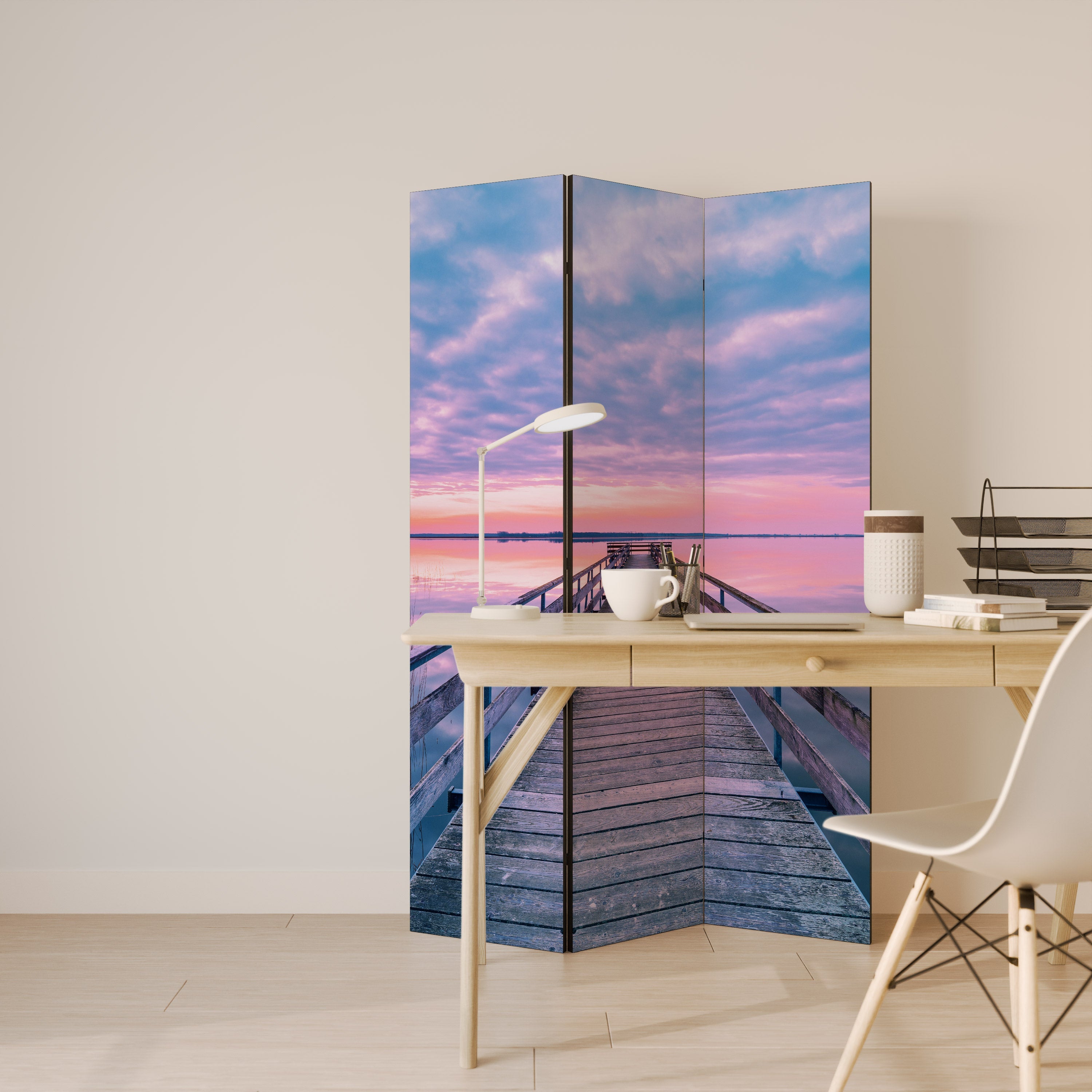 PASTEL PROMENADE Dekorativer 3-teiliger Raumteiler
