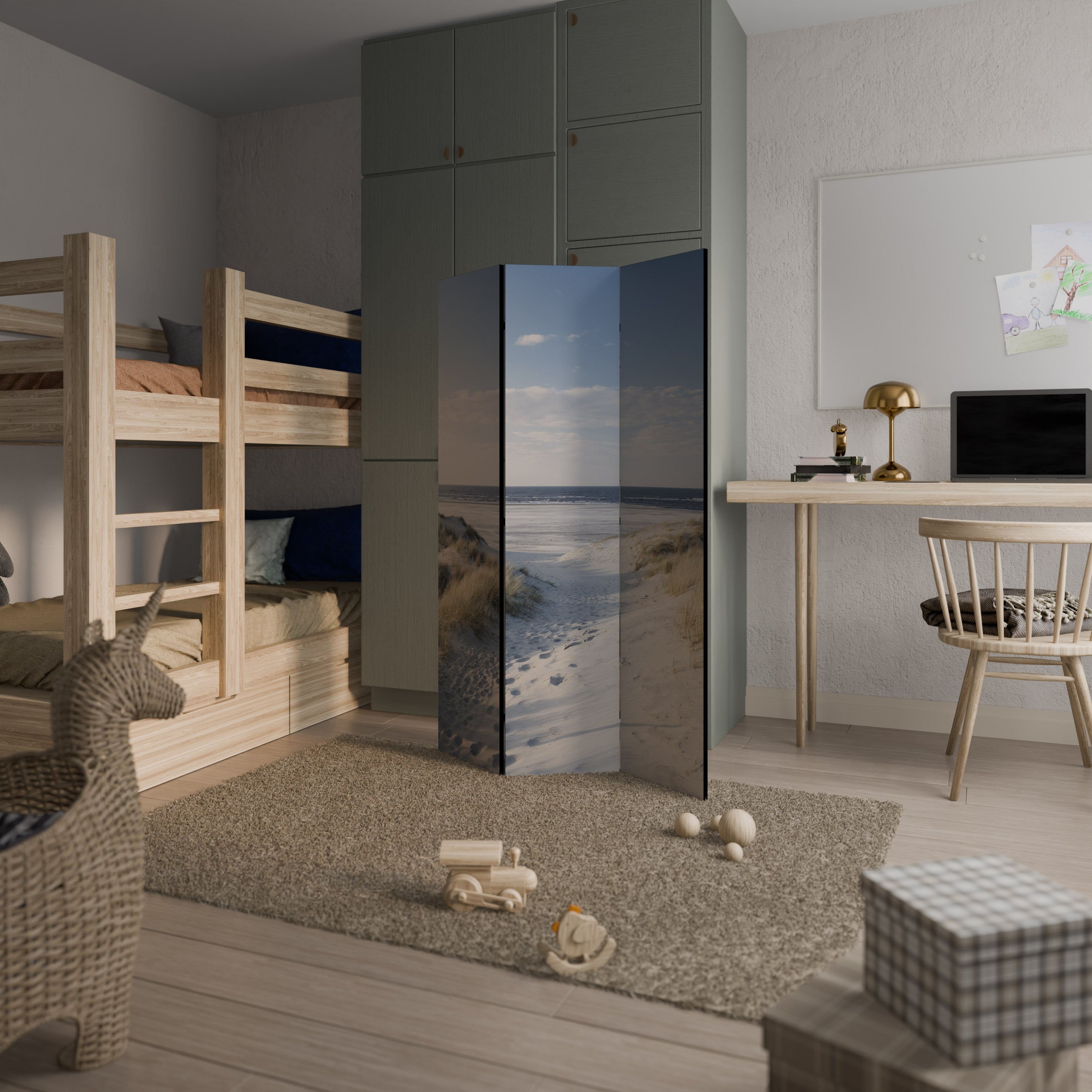 SEASIDE DREAMING Dekorativer 3-teiliger Raumteiler