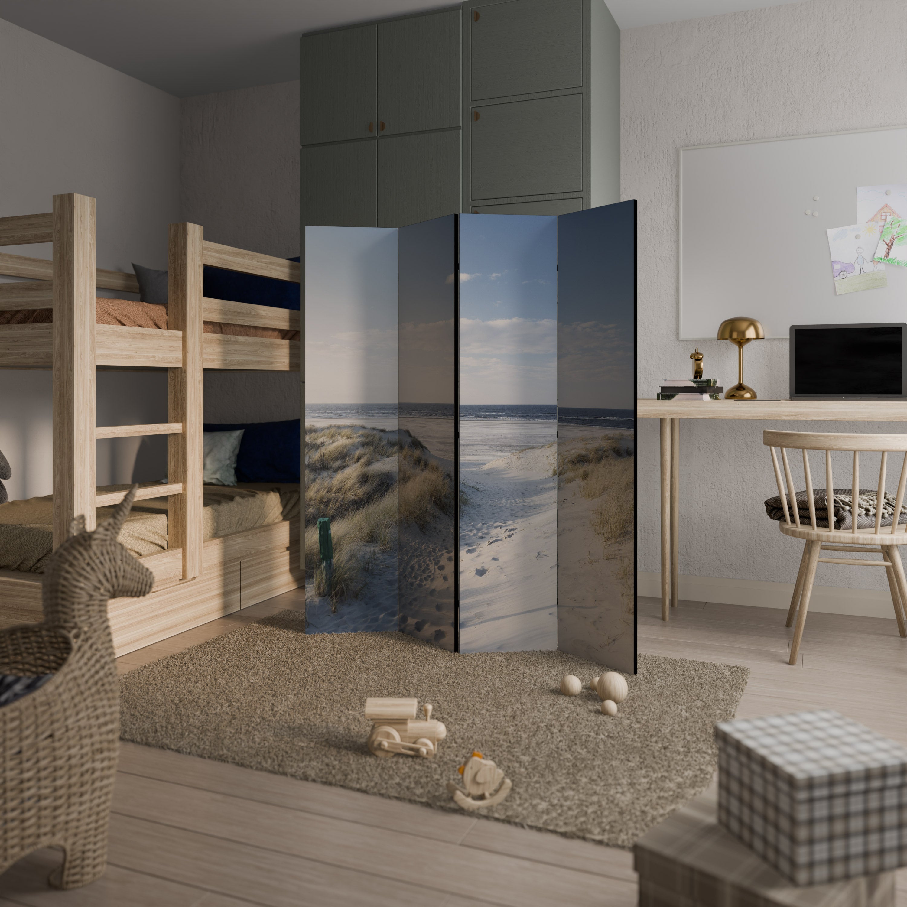 SEASIDE DREAMING Dekorativer 4-teiliger Raumteiler