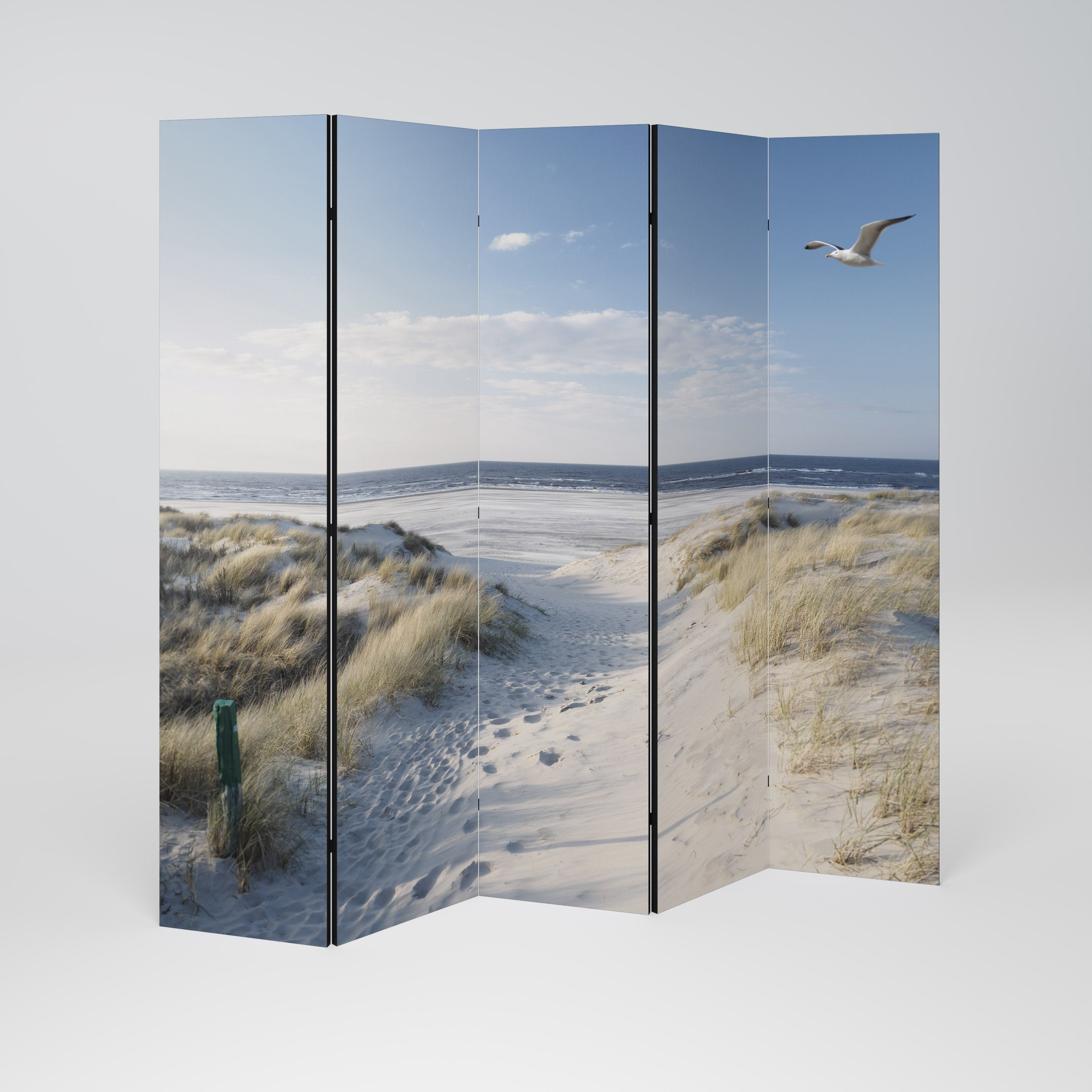 SEASIDE DREAMING Decorative 5-Panel Room Divider