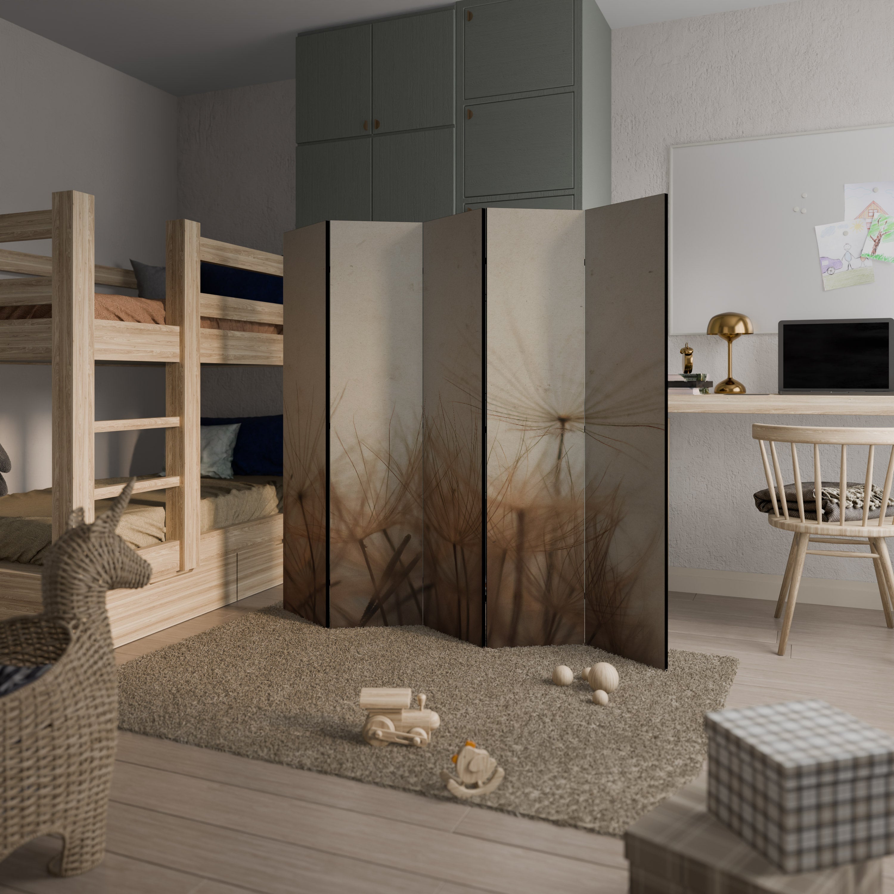EARTH BREATH Decorative 5-Panel Room Divider