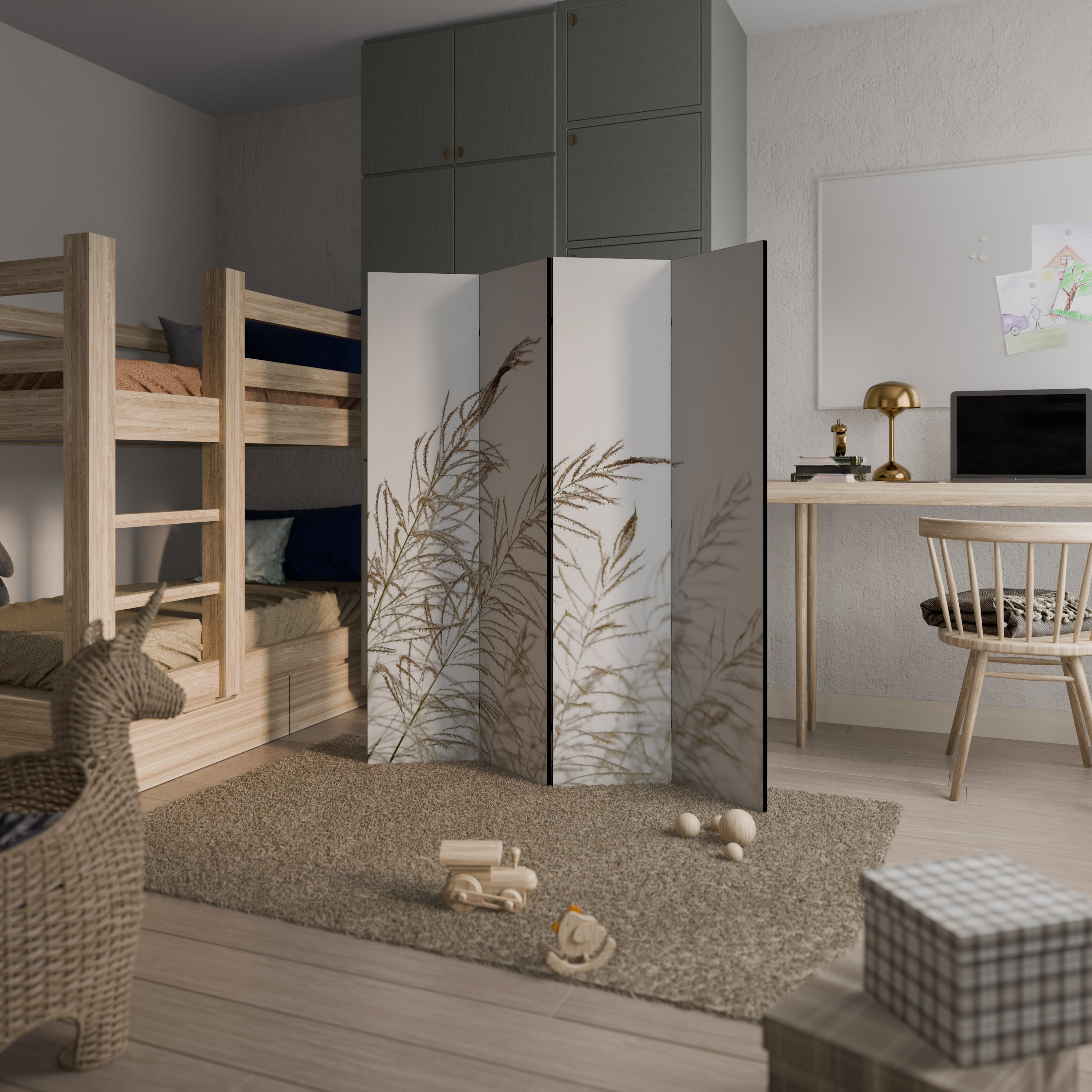 WHISPERING WINDS 4-teiliger Paravent