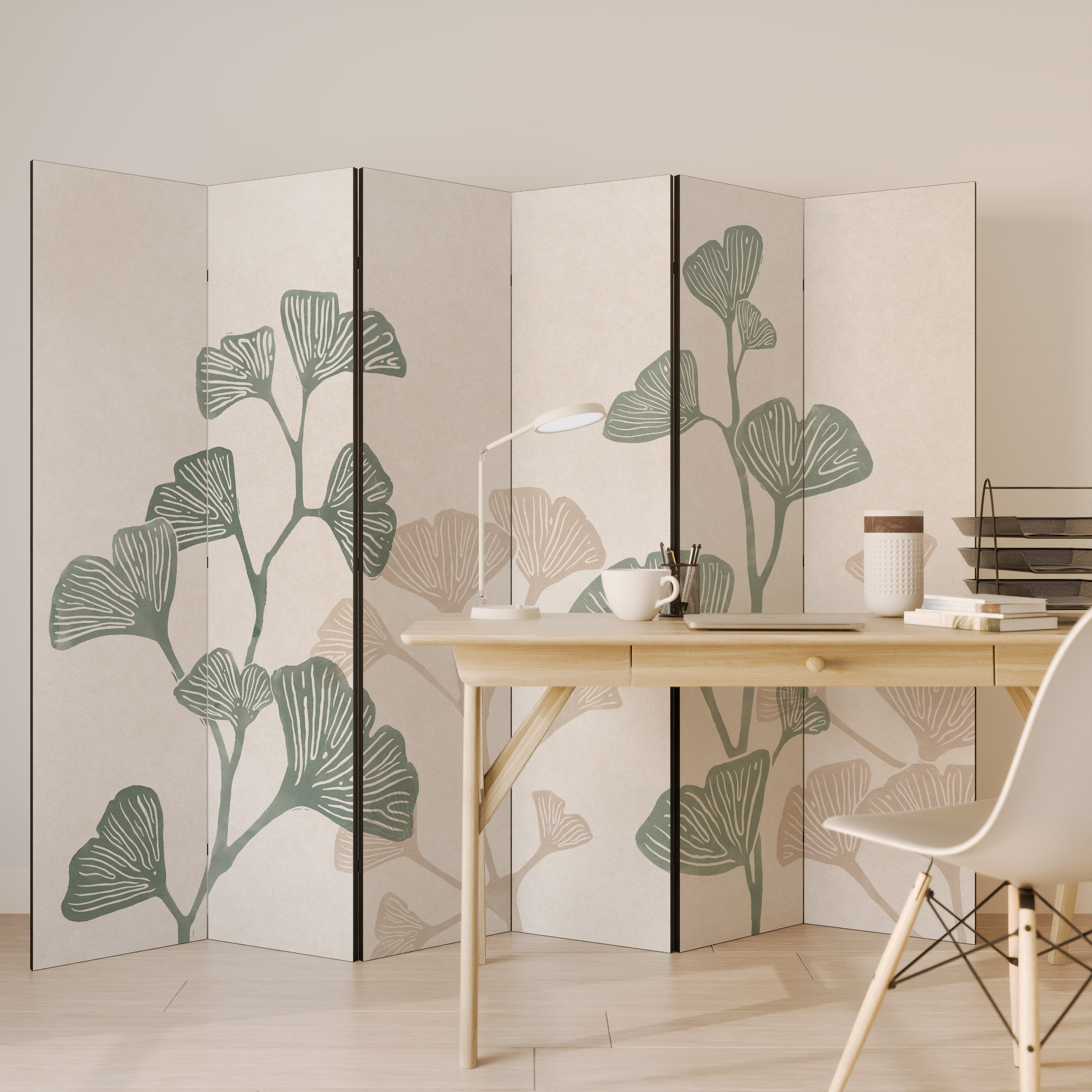 THE GOST OF GINKGO Dekorativer 6-teiliger Raumteiler