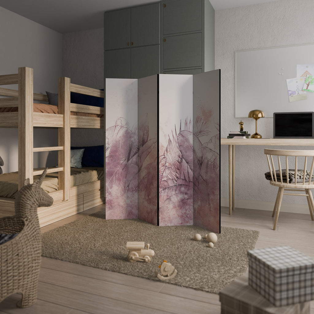 TROPICAL GLAM Dekorativer 4-teiliger Raumteiler