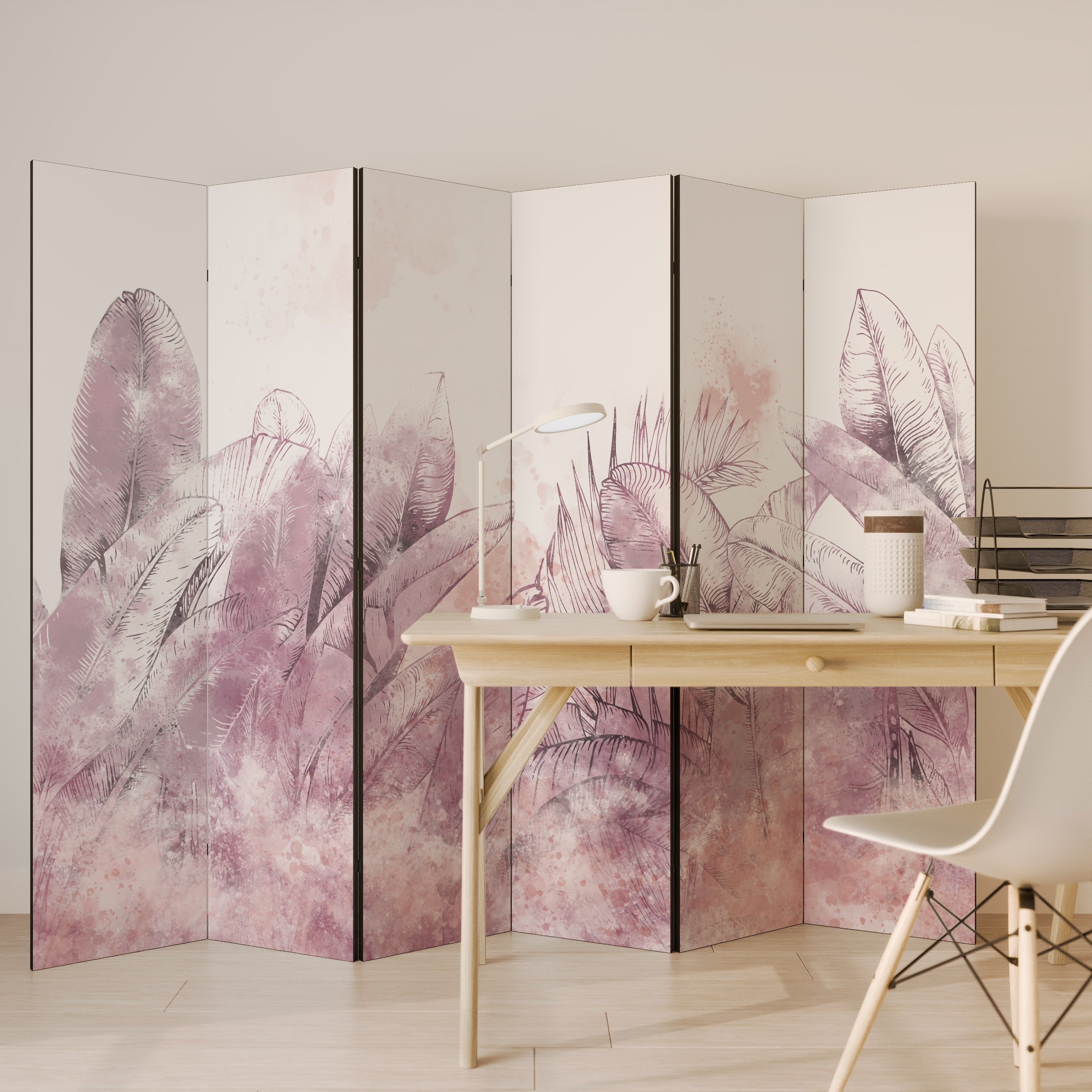 TROPICAL GLAM Dekorativer 6-teiliger Raumteiler