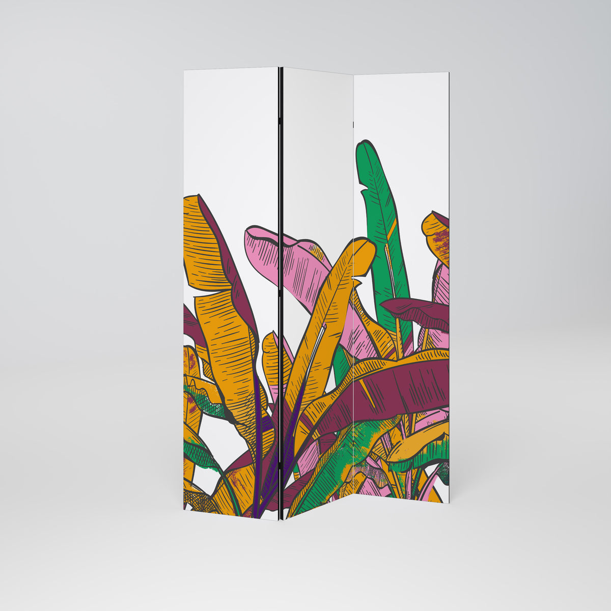 TROPICAL GLOW 3-teiliger Paravent