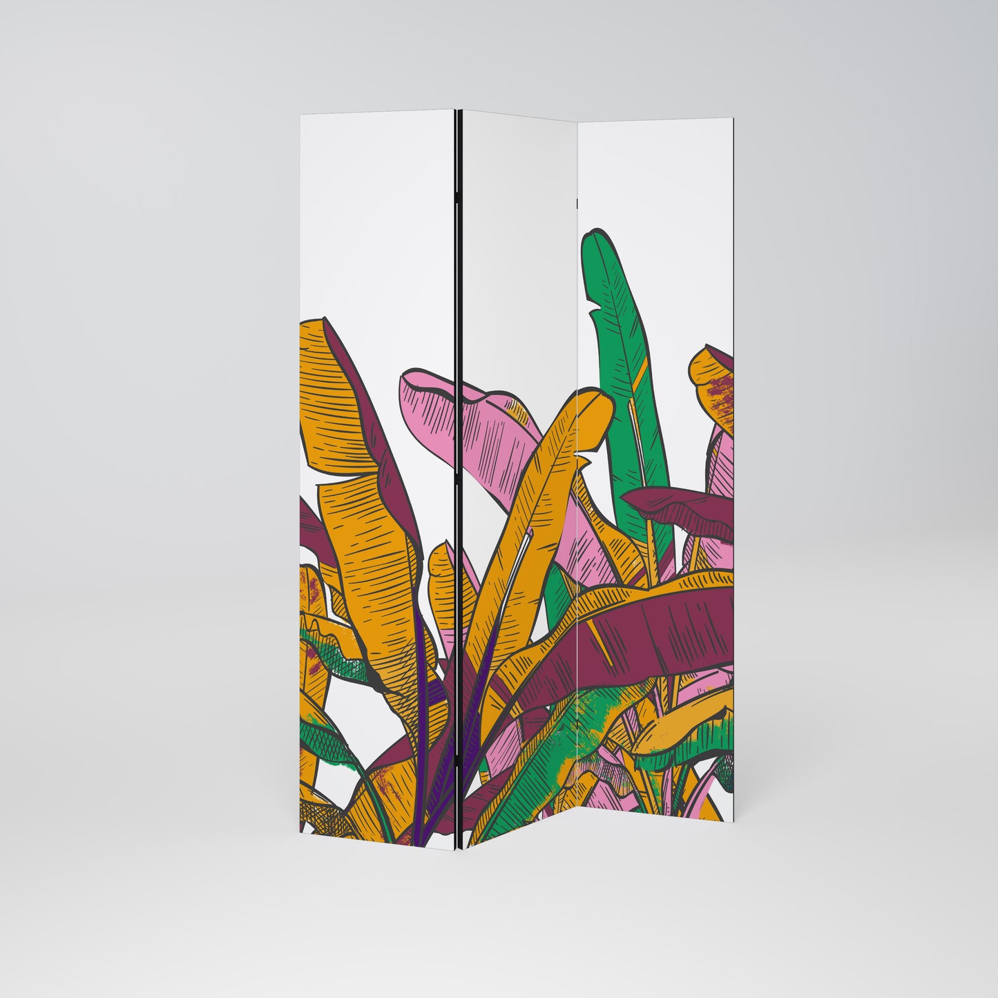 TROPICAL GLOW 3-teiliger Paravent