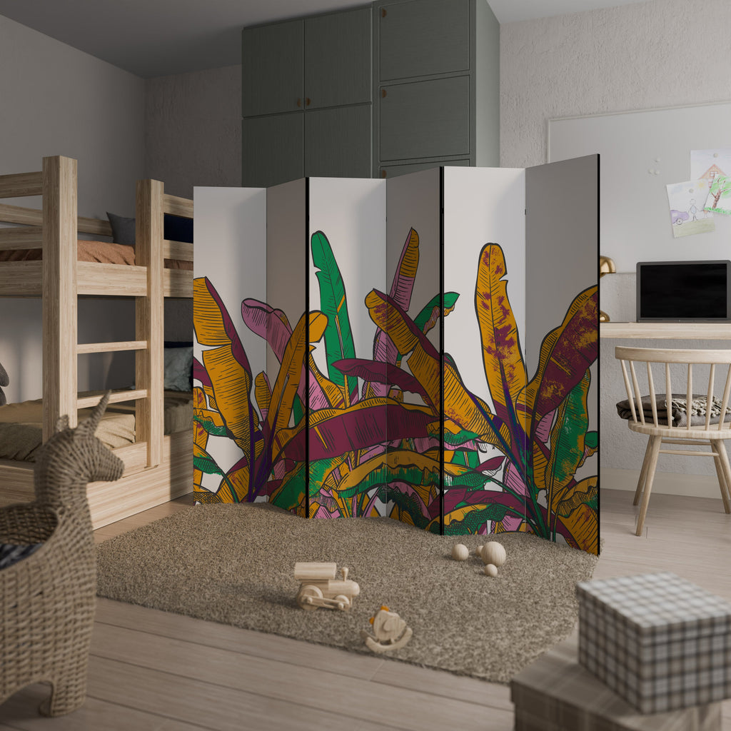 TROPICAL GLOW Dekorativer 6-teiliger Raumteiler
