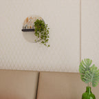 AUTUMN FOREST Oval Art Shelf In Black Finish