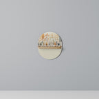 AUTUMN FOREST Ovales Kunstregal in Eiche-Optik