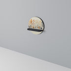 AUTUMN FOREST Rundes Kunstregal in Schwarz