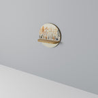 AUTUMN FOREST Rundes Kunstregal in Eiche-Optik