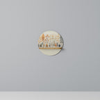 AUTUMN FOREST Rundes Kunstregal in Eiche-Optik