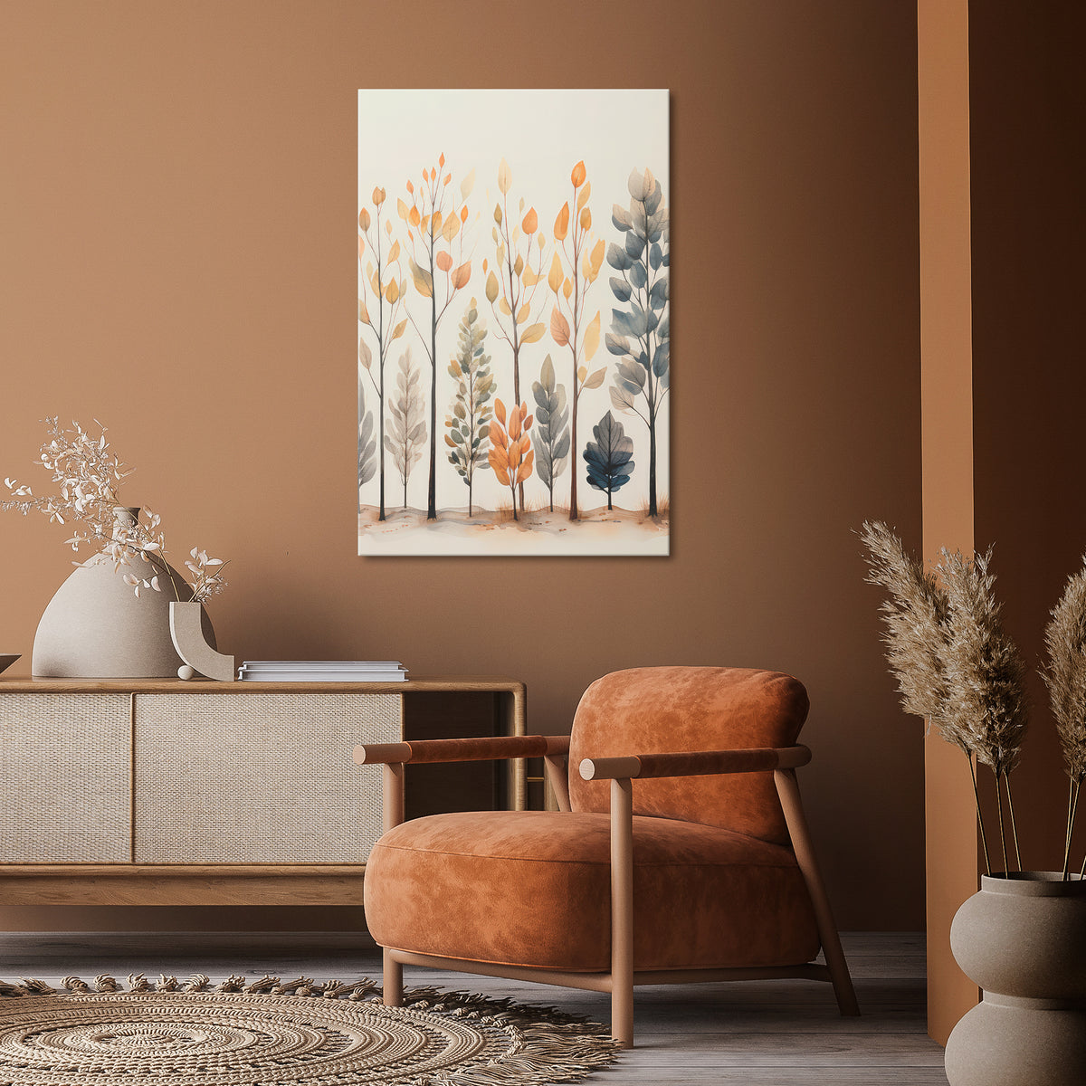 AUTUMN FOREST Vertical Canvas Print