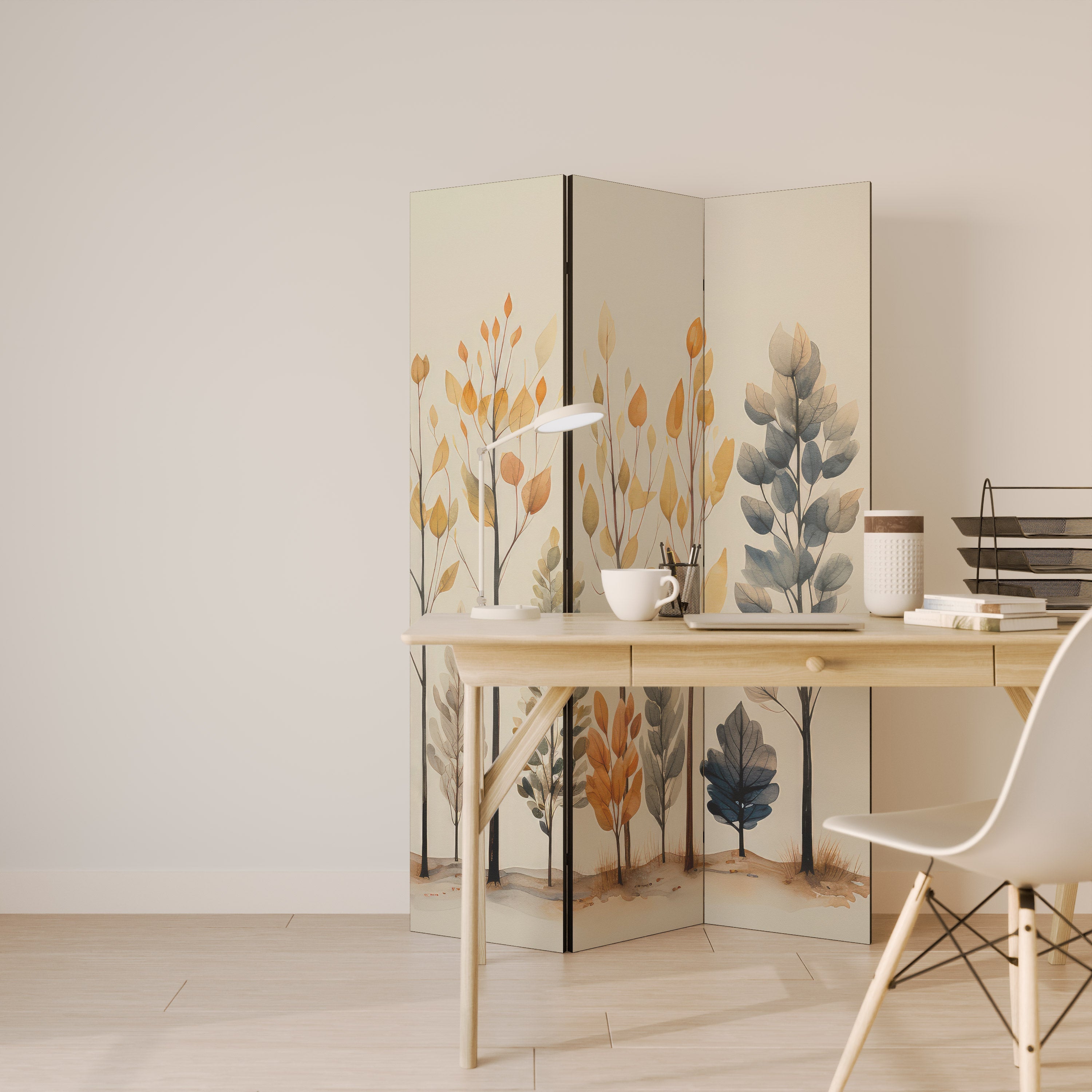 AUTUMN FOREST Decorative 3-Panel Room Divider