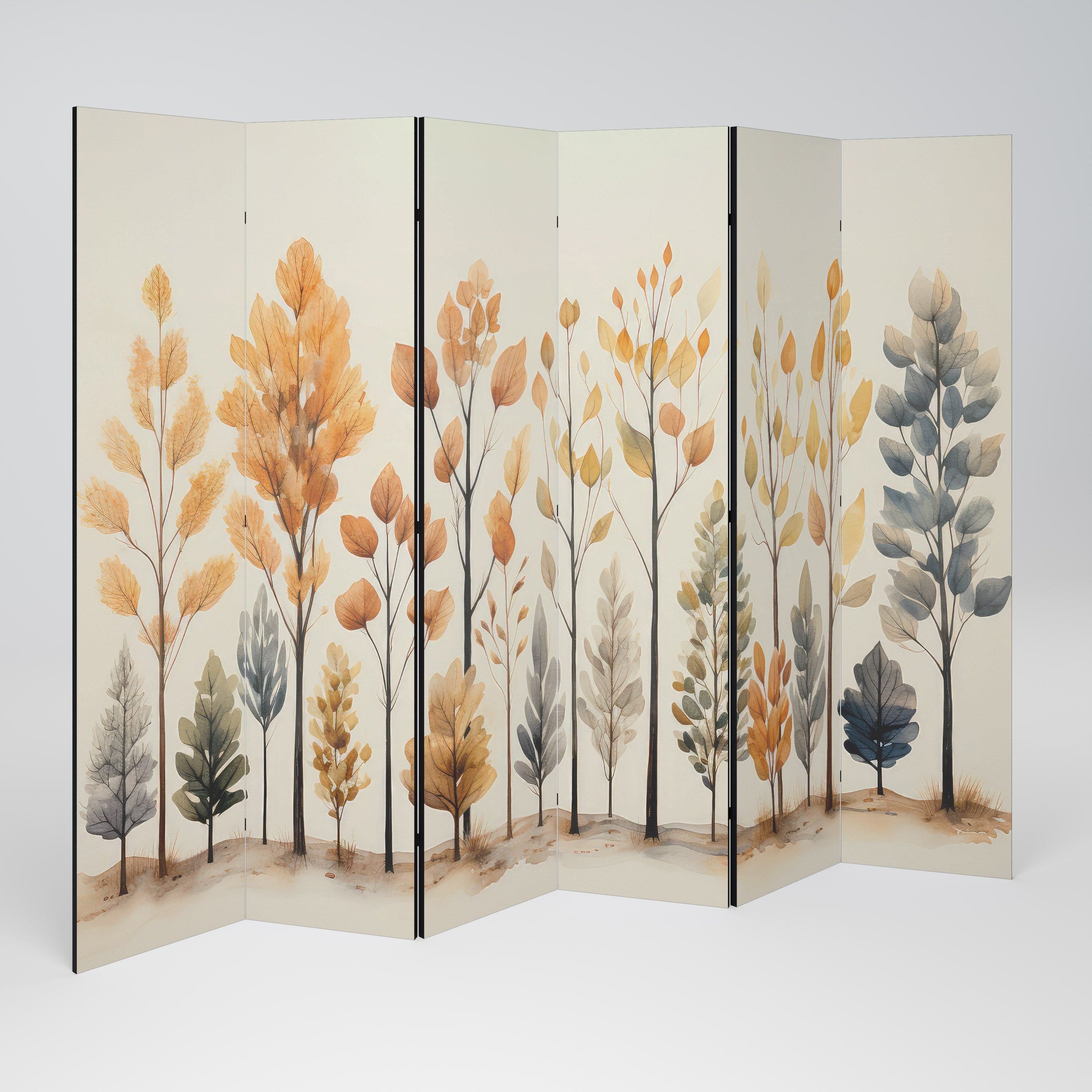 AUTUMN FOREST Dekorativer 6-teiliger Raumteiler
