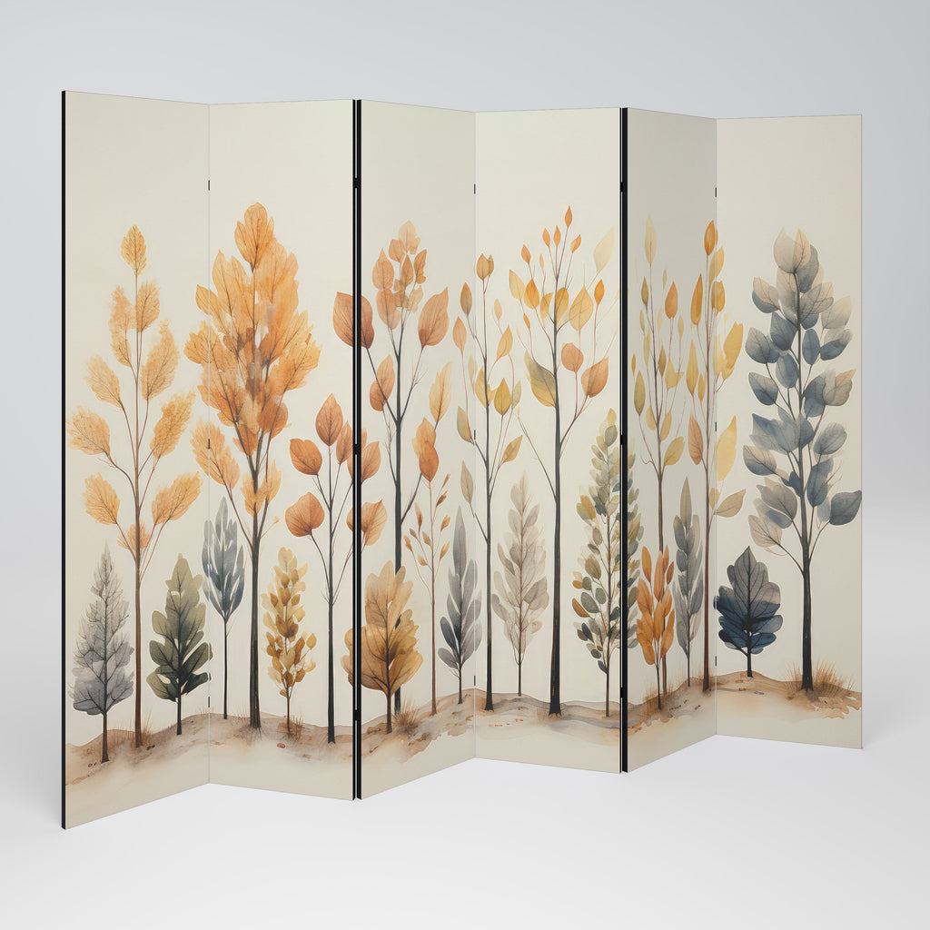 AUTUMN FOREST Dekorativer 6-teiliger Raumteiler