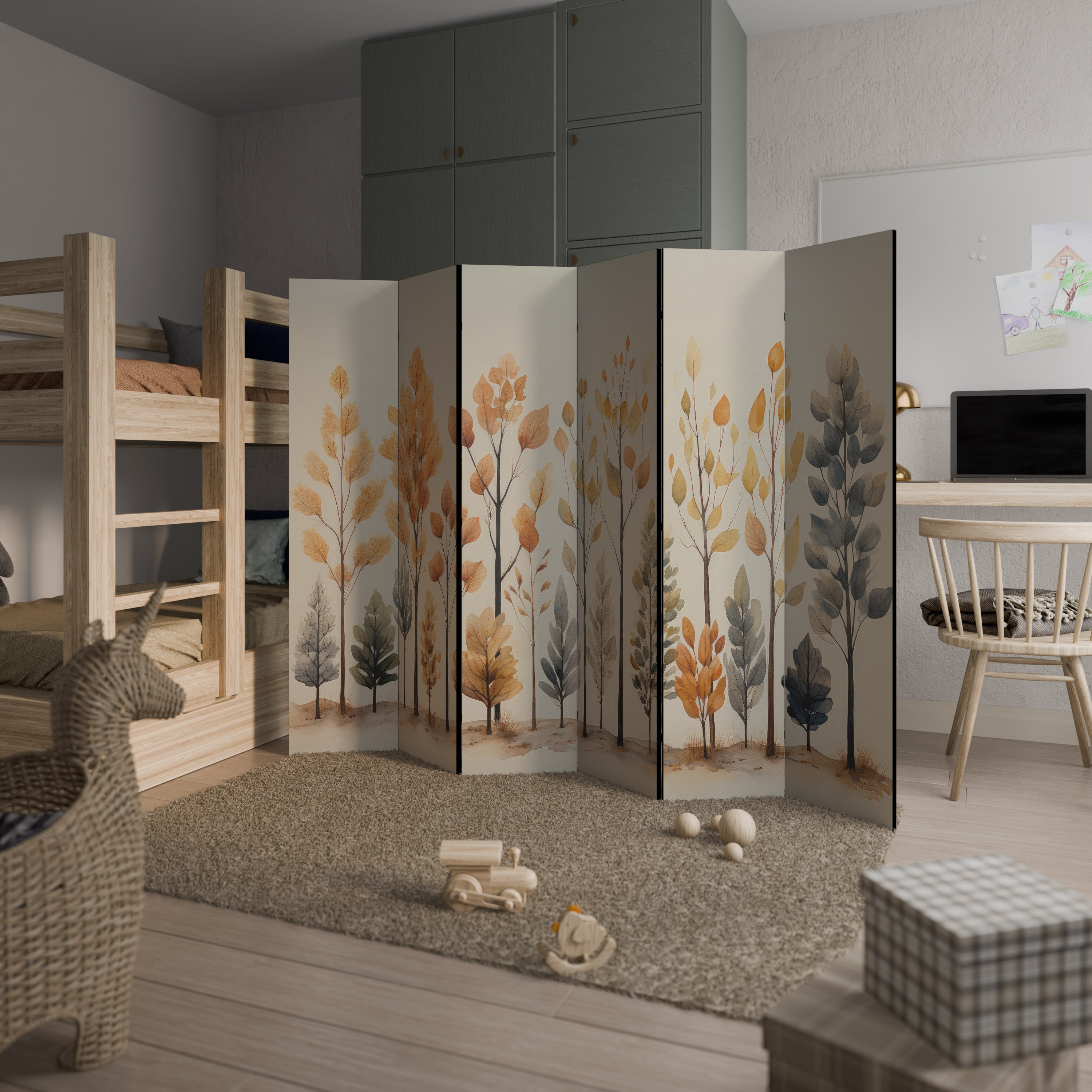 AUTUMN FOREST 6-Panel Room Divider