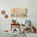 AUTUMN FOREST Selbstklebendes Horizontal-Poster