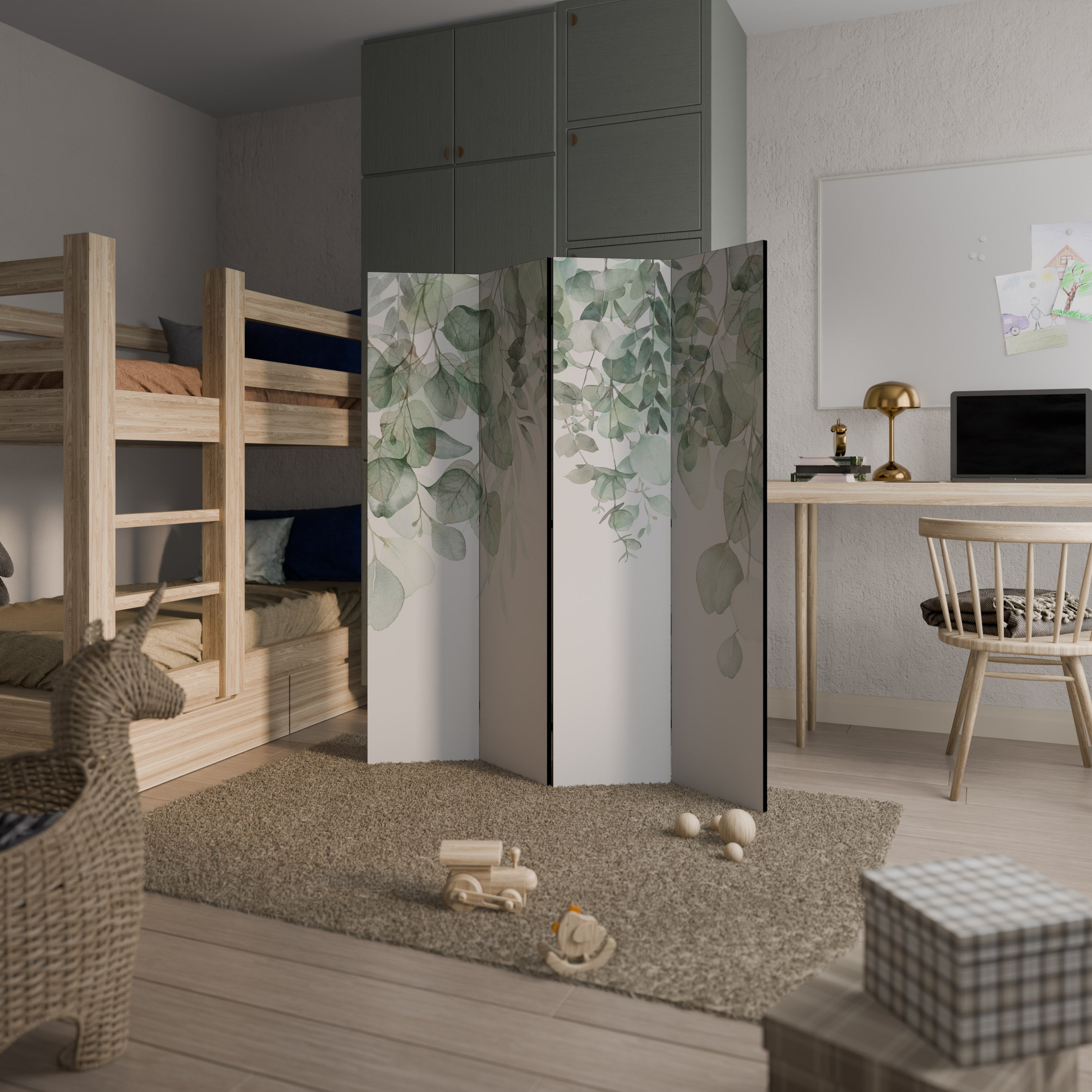 PURE VERDURE 4-teiliger Paravent