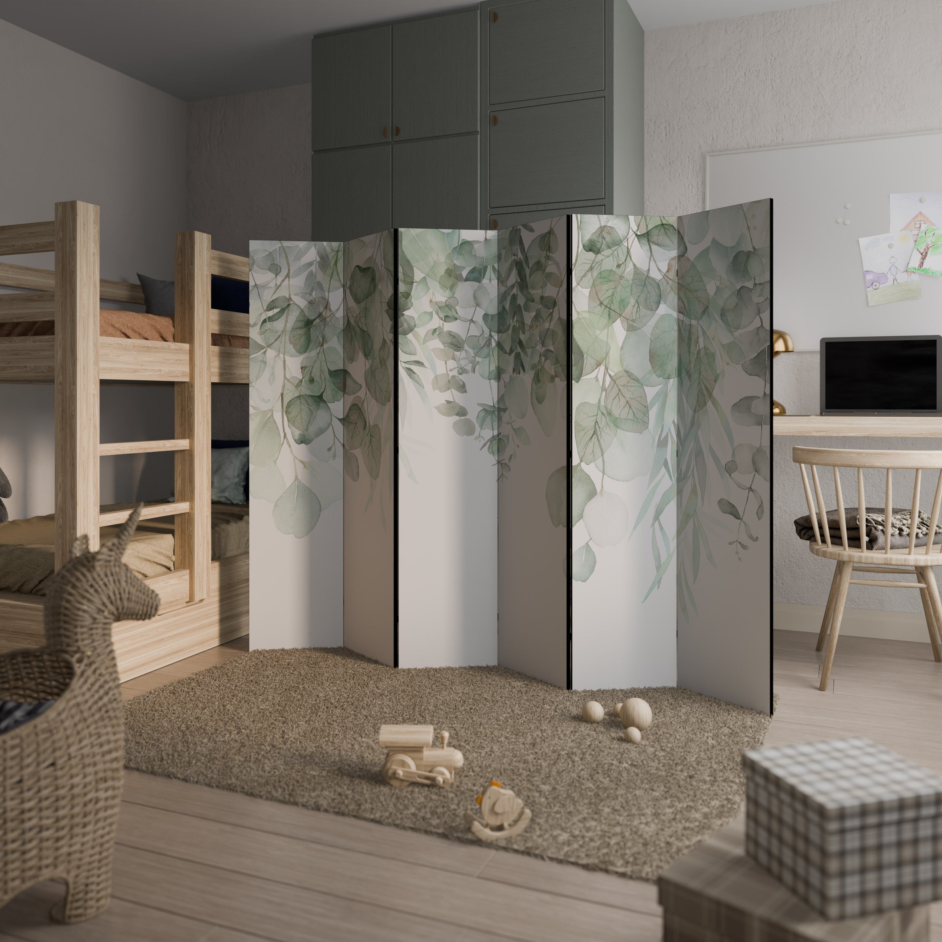 PURE VERDURE Dekorativer 6-teiliger Raumteiler