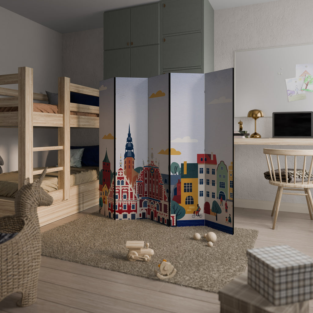 MEMORY OF RIGA 5-teiliger Paravent