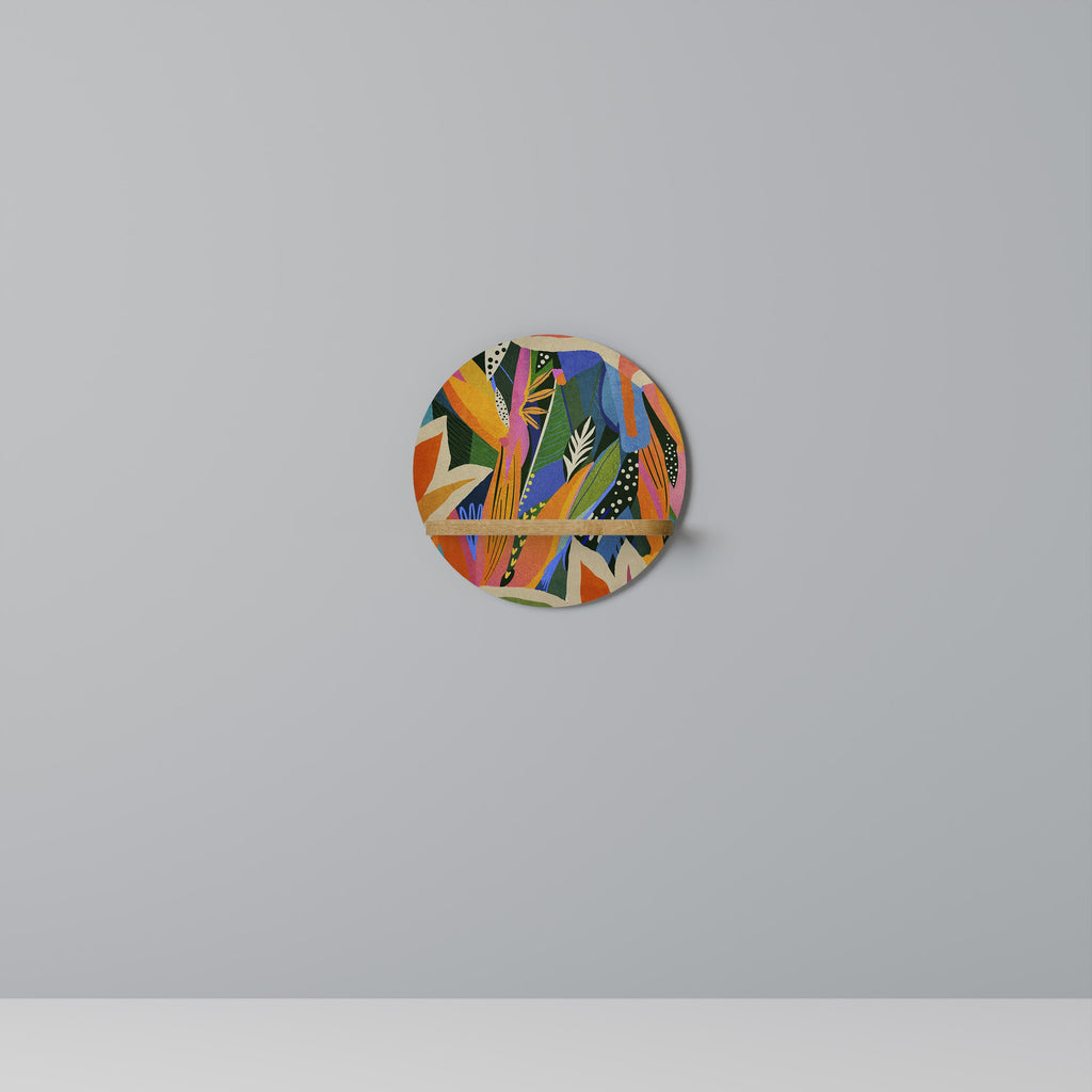 RAMPANT VEGETATION Rundes Kunstregal in Eiche-Optik